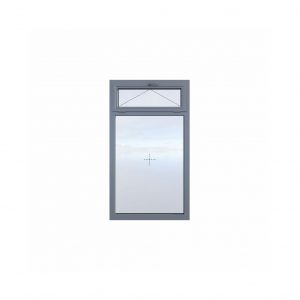 Aluminum frame with hinged window