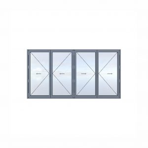 Aluminum four-section folding door II – 2/2