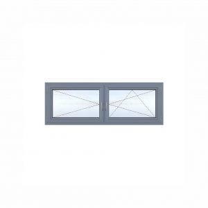 Two-piece aluminum frame –tilt-and-turn windows