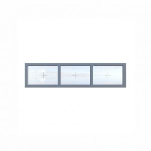 Fixed three-section aluminum frame