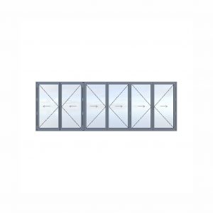 Aluminum six-section folding door II – 2/4