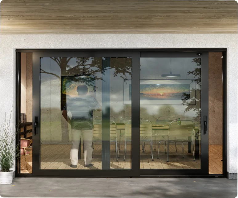 ALT SL130 slimline patio doors interior