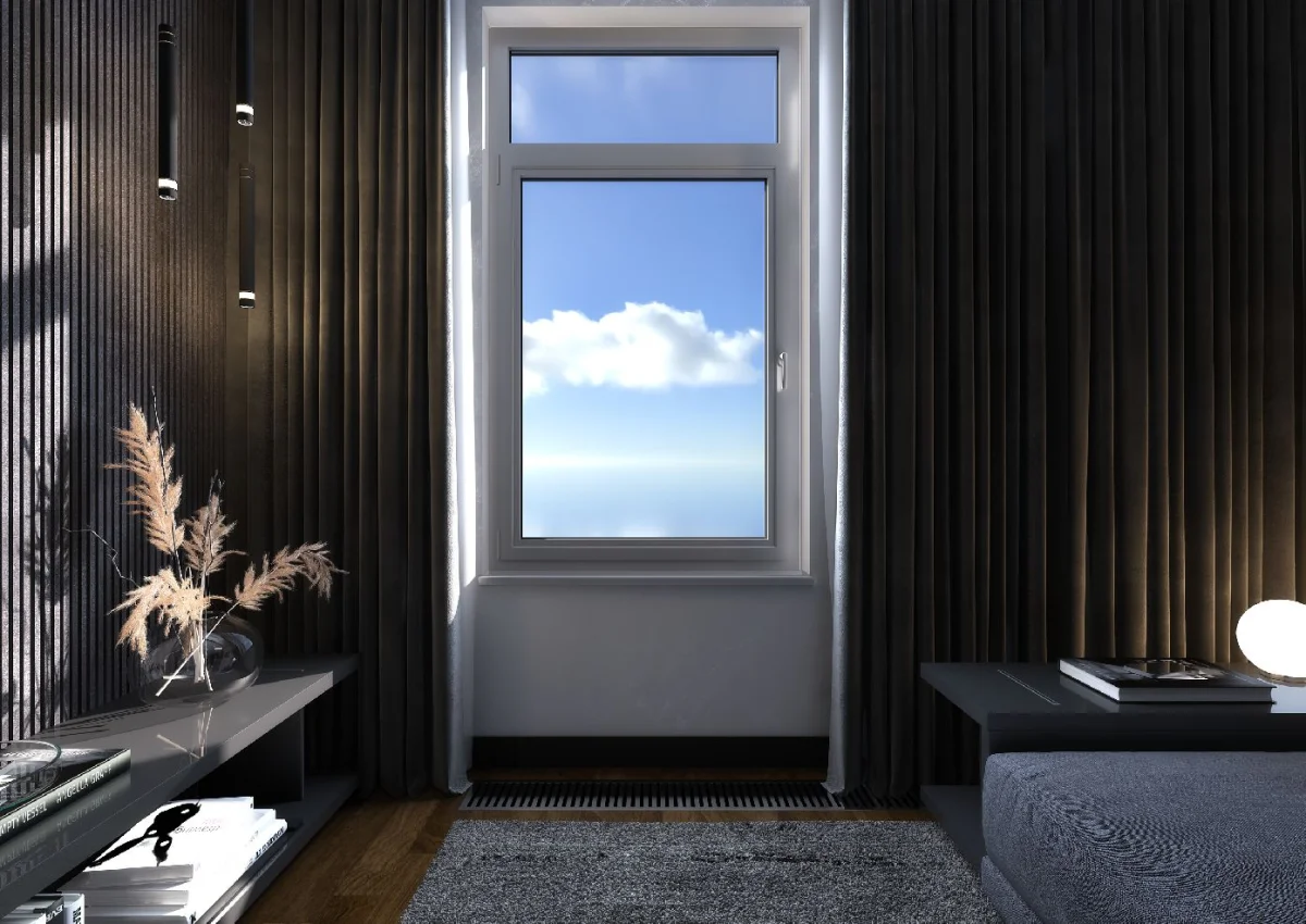 MB-86 dark facade window